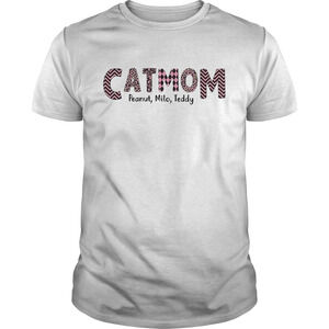 Cat Mom Slogan Pattern Personalized Shirt